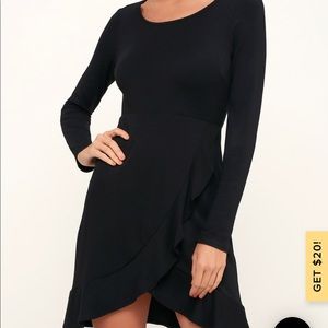 black mini dress